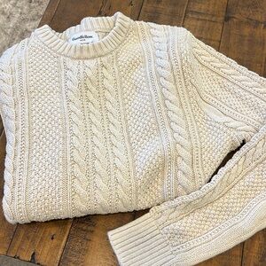 Goodfellow & Co. Cable Knit Sweater in Cream size small